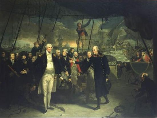 Daniel Orme Duncan Receiving the Surrender of de Winter at the Battle of Camperdown Sweden oil painting art